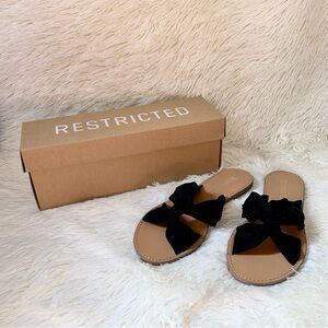 Restricted Lali Brown Black Beach Slip ons Sandals Women 6